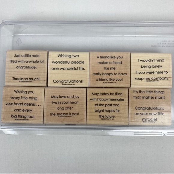 Stampin Up! In My Thoughts Stamps 8 pc Set